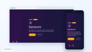 Seyahat Sitesi İçin Hero Slider responsive desktop and mobile preview