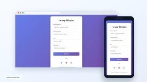 Kayıt Formu responsive desktop and mobile preview