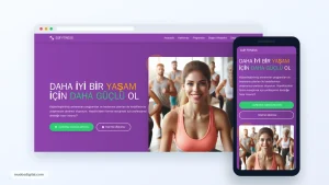 Kadın Personal Trainer (PT) Anasayfası responsive desktop and mobile preview