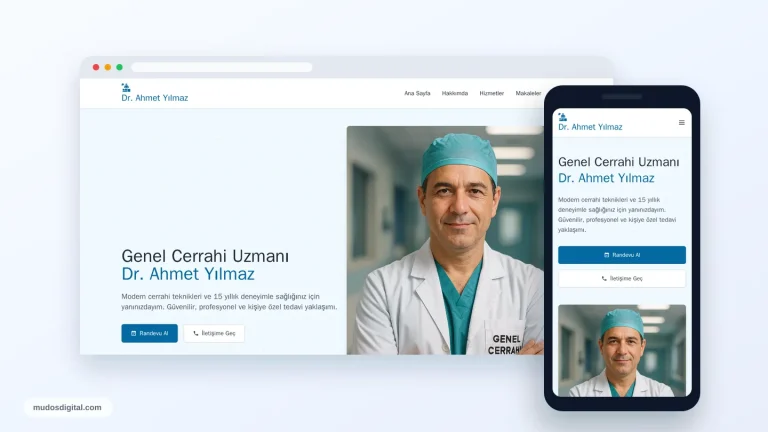 Genel Cerrahi Anasayfası responsive desktop and mobile preview