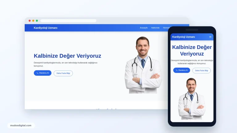 Kardiyoloji Uzmanı Anasayfası responsive desktop and mobile preview