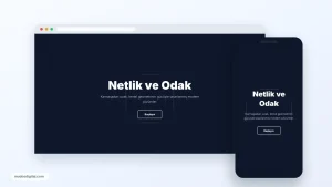 Minimalist Geometrik Hero Tasarımı responsive desktop and mobile preview