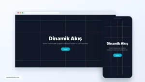 Hareketli Çizgiler Hero Tasarımı responsive desktop and mobile preview