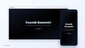 Parçacık Takımyıldız Hero Tasarımı responsive desktop and mobile preview