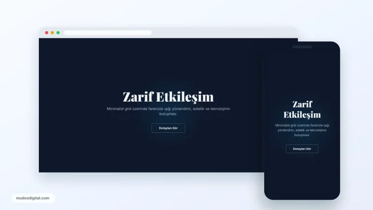 Etkileşimli Grid Hero Tasarımı responsive desktop and mobile preview