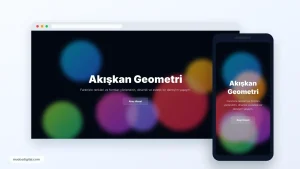 Etkileşimli Daireler Hero Tasarımı responsive desktop and mobile preview