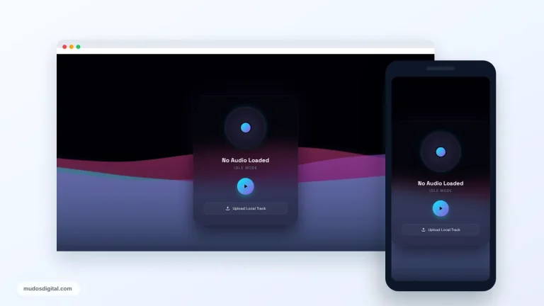 Dynamic Wave Visualization Background responsive desktop and mobile preview