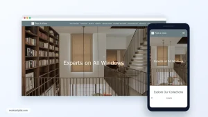Curtain Store Homepage Template responsive desktop and mobile preview